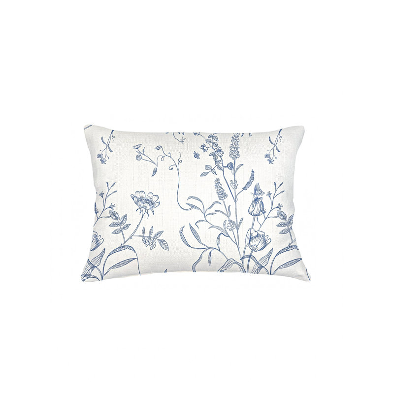 Beige English Garden Linen Pillow 20x20 with Down Insert, Natural Beige, Square 26", Polyester