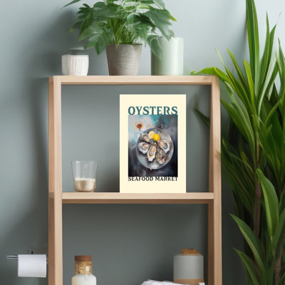 «Fresh Oysters with Lemon Elegant Contemporary Shellfish Ocean», art mural