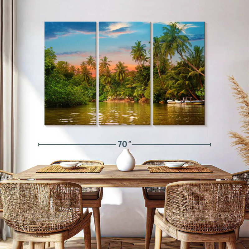 Alvord Riverside Palm Trees, 42" H x 65" W