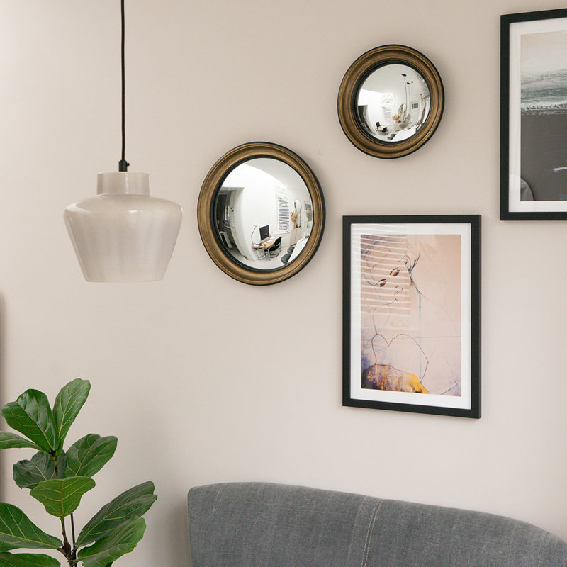 Bellaire Convex Wall Mirror, 33cm H x 33cm W