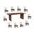 11-Piece Live Edge Solid Wood Dining Set-247659947-247659950