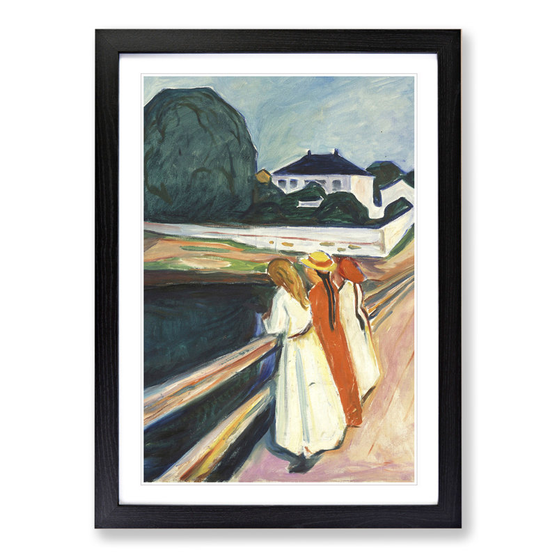The Modern Eye by Edvard Munch - Picture Frame Painting, Black Framed, 36cm H x 27cm W x 2cm D