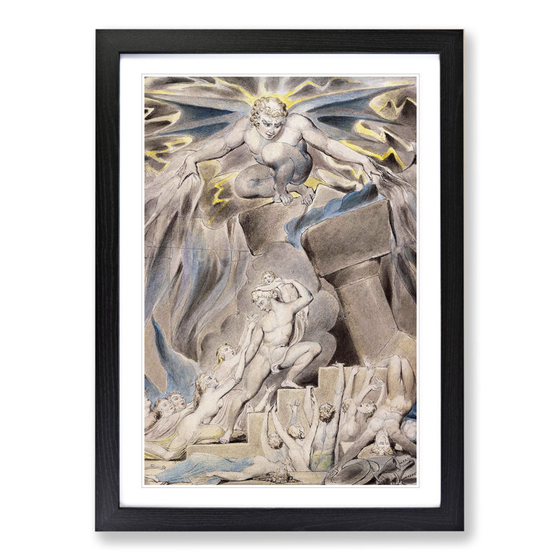 Overwhelmed by William Blake - Framed Print, 65cm H x 48cm W x 2cm D, Black Framed