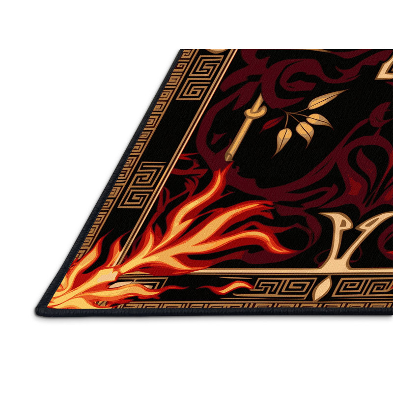 Golden Garland Rug, Square 3'