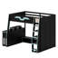 Space-Saving Loft Bed with Multi-Storage, RGB Illumination, and Reconfigurable Desk Setup-1784001565