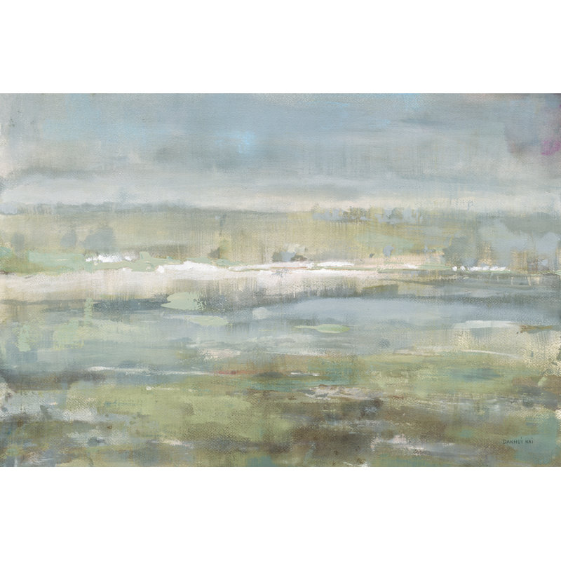 Grey Blue Field by Danhui Nai - Wrapped Canvas Painting, 51cm H x 76cm W