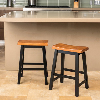 Walnut 24" Saddle Stool, Made Of Wood For Interior Stool Wood, Build, Style