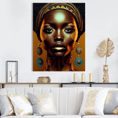 Harlym Portrait Of Glamorous African Lady VIII Metal Wall Decor