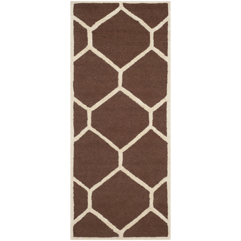 Cambridge Hand Tufted Wool Geometric Rug, Runner 2'6" x 6'