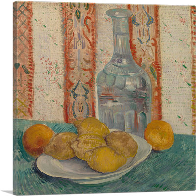 " Carafe And Dish With Citrus Fruit In Paris 1887 " by Vincent Van Gogh Painting Print