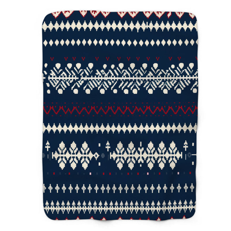 Autumn Textures - 1 Piece Premium Sherpa Blanket, Queen