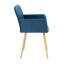 Chaise rembourrée en velours à dossier ouvert-1615215099