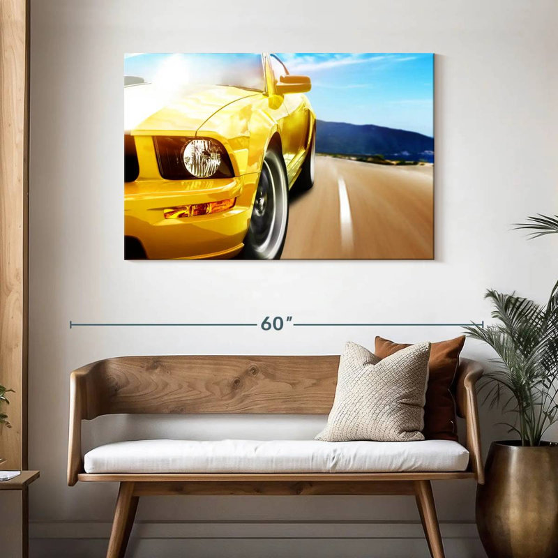 Voiture de sport Mehar Speeding Sunlit, H 30 po x l 45 po
