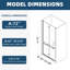 Porte de douche en verre trempé pivotant 1/4 "Universal - 1 3/8" réglable, fonction d'ouverture / fermeture vérifiée 36 000 fois, pivot lisse, fuite, alliage d'aluminium avec test-118139179