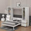 Grand lit escamotable avec tiroirs et tablettes-381021203