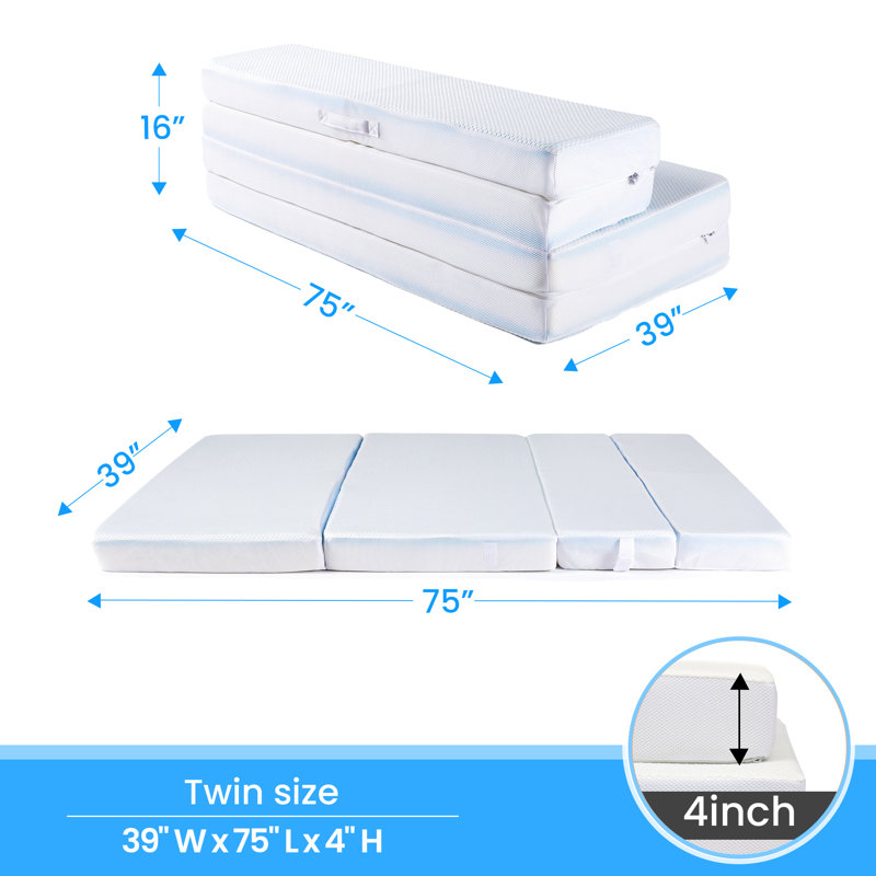 Matelas pour canapé-lit en mousse viscoélastique gélifiée Cheer Collection, Simple