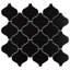 Carreau de mosaïque de plancher et de mur en porcelaine noire 9-1 / 2 "x 10-3 / 4" Metro Lantern