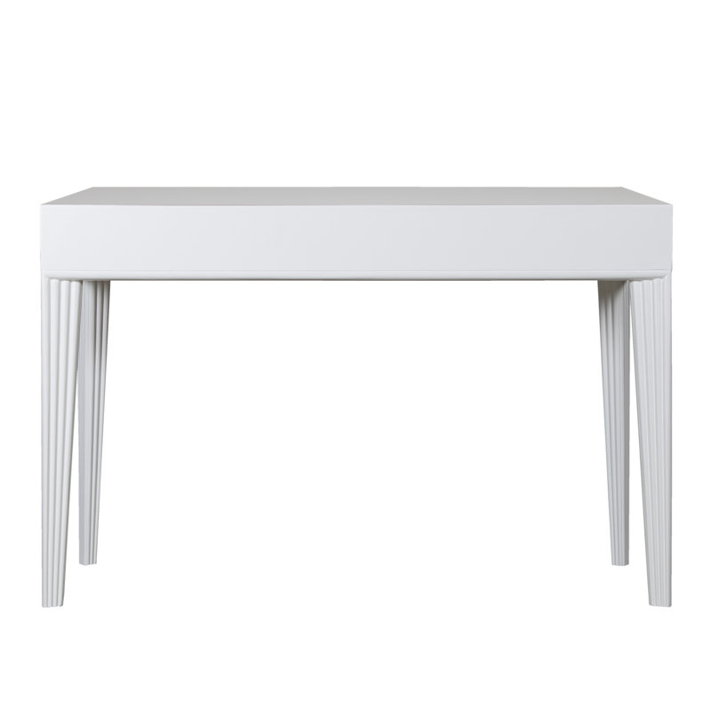 Barcelona Solid Wood Writing Desk, White