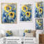Jaune, bleu, tournesol doré, impression sur toile florale-1795867933-1760272094