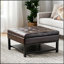 Repose-pieds rectangulaire capitonné rembourré en polyuréthane, parfait pour le confort et le style du salon et de la chambre à coucher