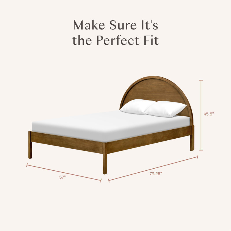 Bondi Full Bed, Natural Walnut, Full