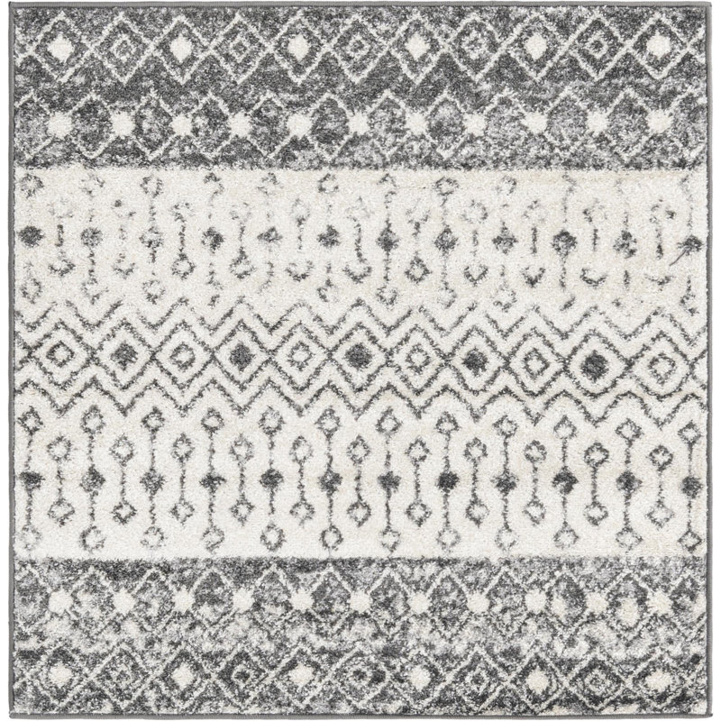 Abstract Indoor Rug, Square 4'