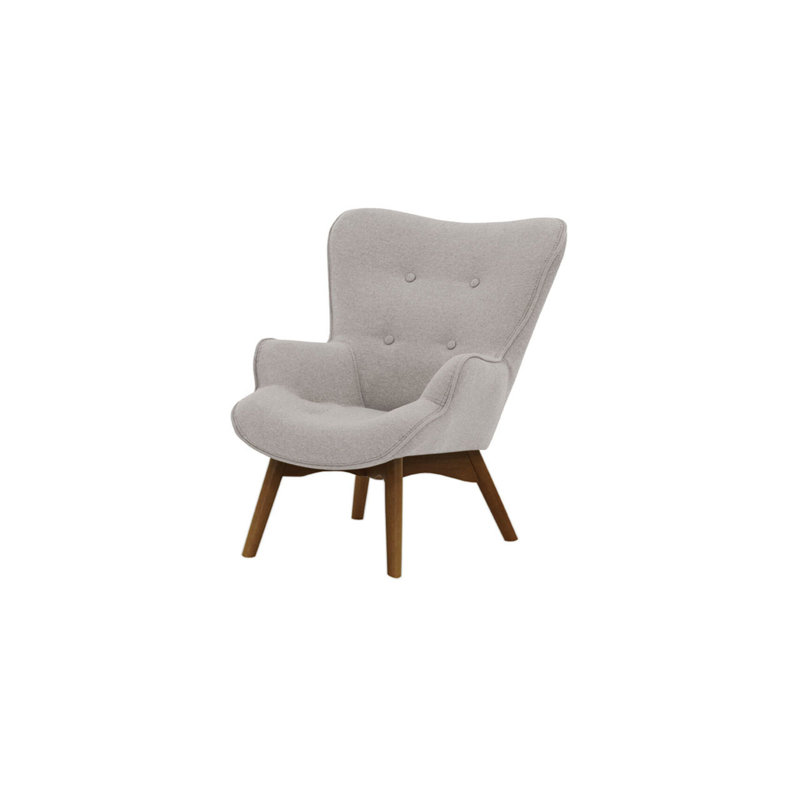 Wimbled Children's Club Chair, Light Grey/Dark Oak