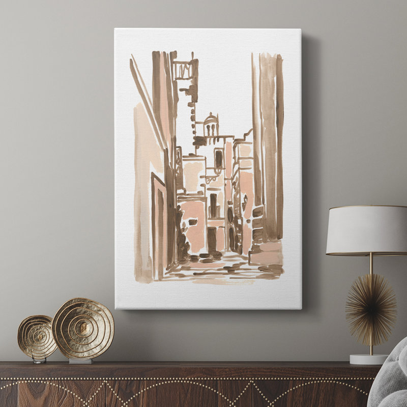 Blush Architecture Study II - galerie sur mesure Cavas, H 18 po x l 12 po