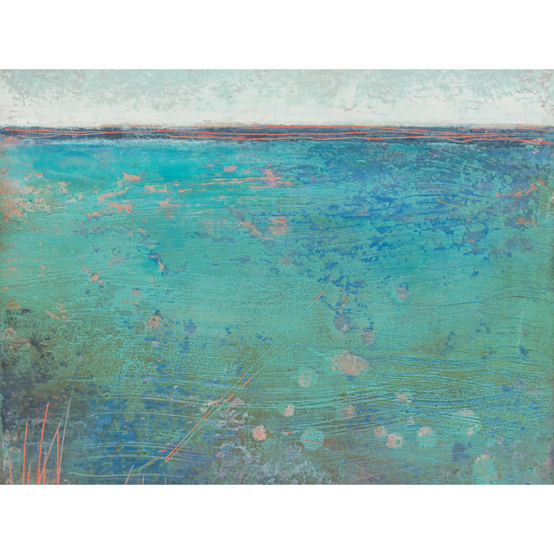 Tide's End Print by Victoria Primicias, Black Framed Canvas, 24" H x 32" W