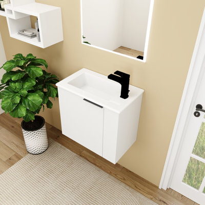 Modern Bathroom Vanity With Sink, 22 Inch, Wall Mounted, Soft Closing Door For Baths 22X13, Door, Accessory