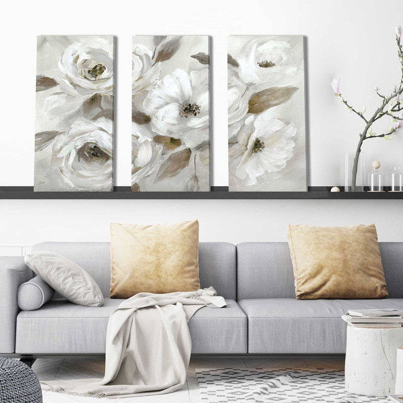 «Winter White» par Nan - impression sur toile tendue 3 pièces