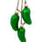8.5" Matte Green Christmas Pickle Trio Cluster Ornament