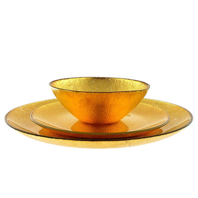 Handmade Glass Dinnerware Set 12 Piece - Service for 4