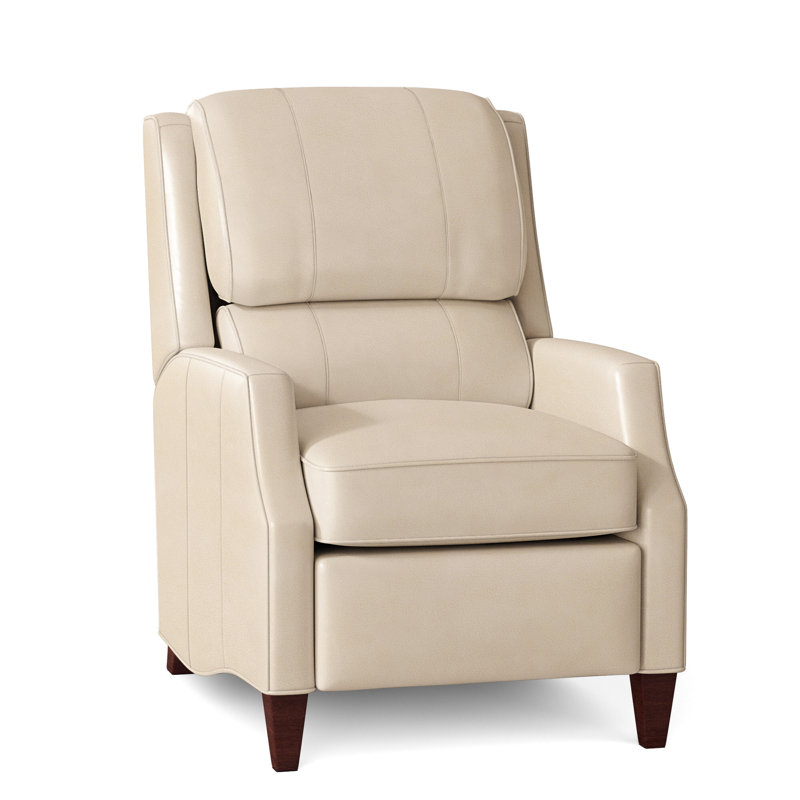 Mauney Recliner, Stone, Aline Light Grey Genuine Leather, Power