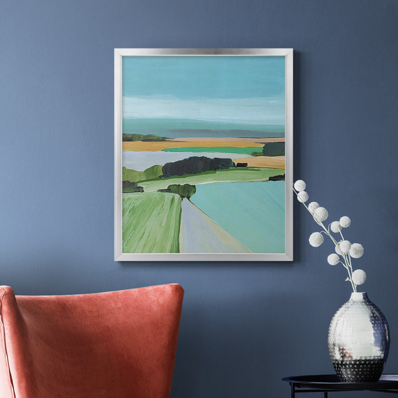 Toile encadrée de qualité campagne brillante de couleur vive III - prête à être accrochée, Argent, H 24 po x l 20 po