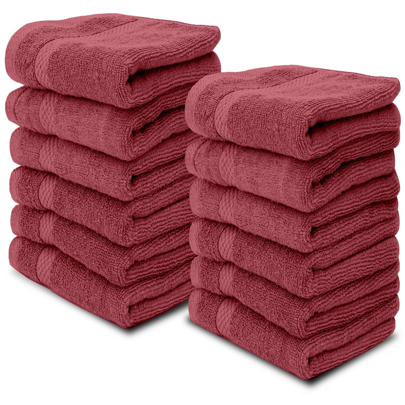 Essuie-mains 100% coton Aldene, Bourgogne