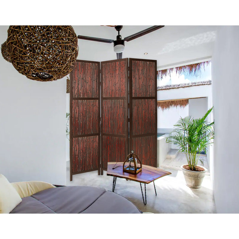 Cloison pliante en bambou / rotin Smelser, 3