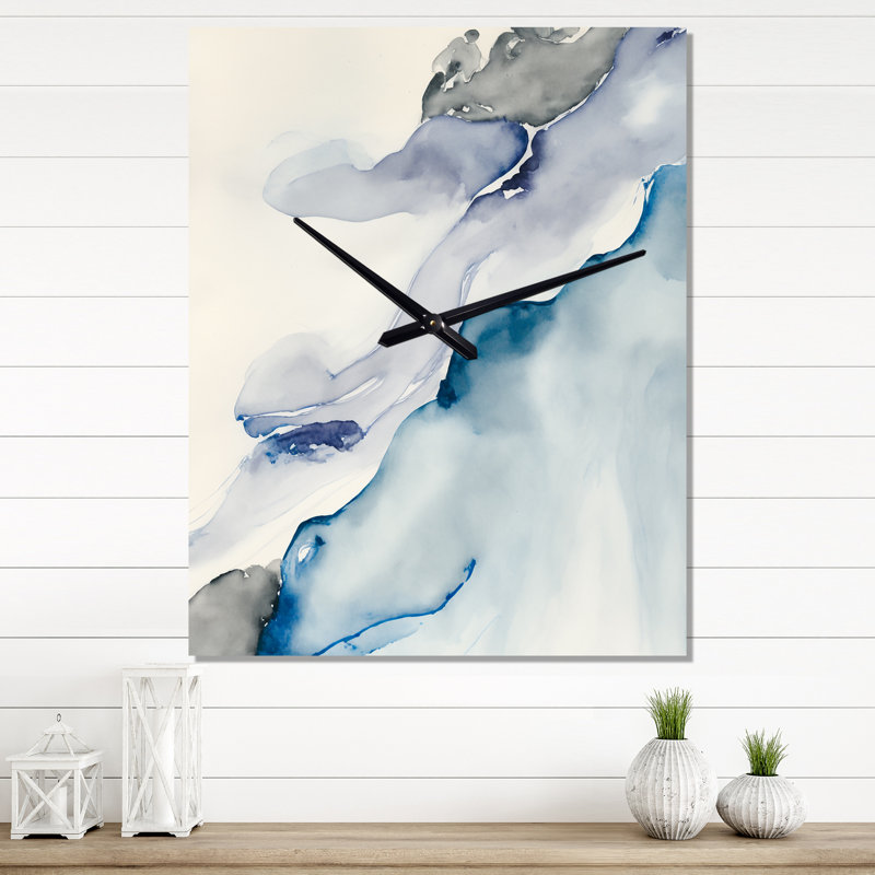 Horloge murale surdimensionnée Sapphire Blue Nebula, Grand