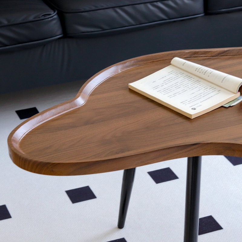 Solid Wood Four Leg Coffee Table, 18.9cm H x 39.37cm L x 19.69cm W