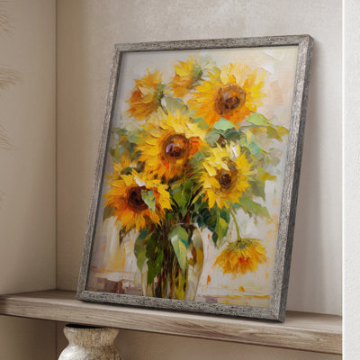 Reproduction encadrée FLORAL Series CDXLIX - bois massif