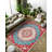Gulustan Blue Red Oriental Machine Printed Cotton Polyester Area Rug-689794281