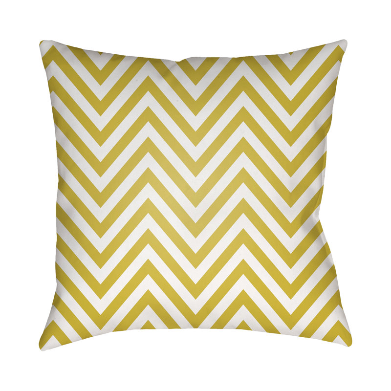 Indoor/Outdoor Throw Pillow, 20" H x 20" W x 4" D, Yellow