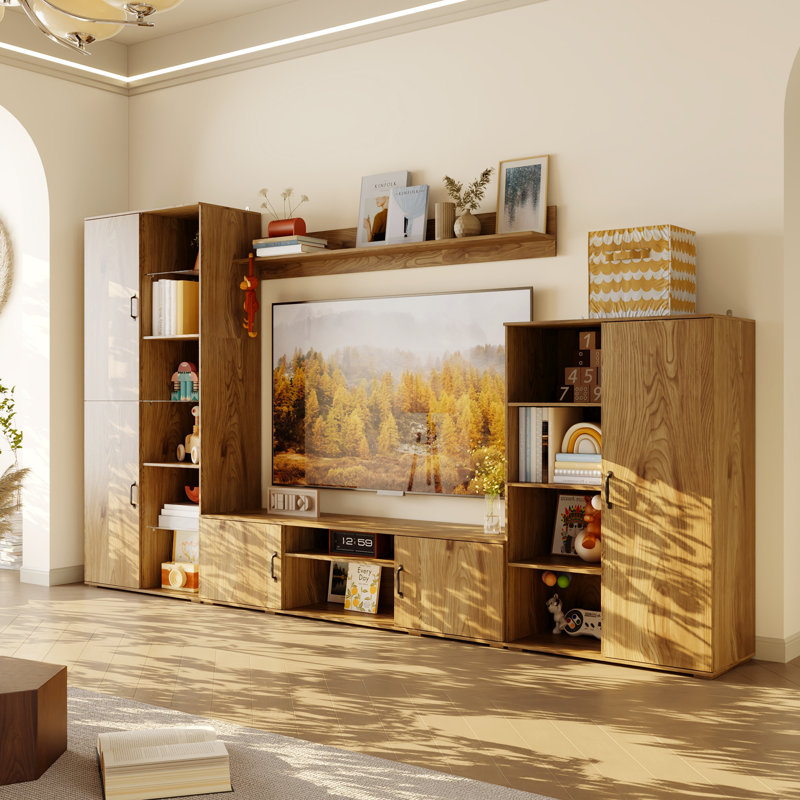 Entertainment Center With Strong Storage