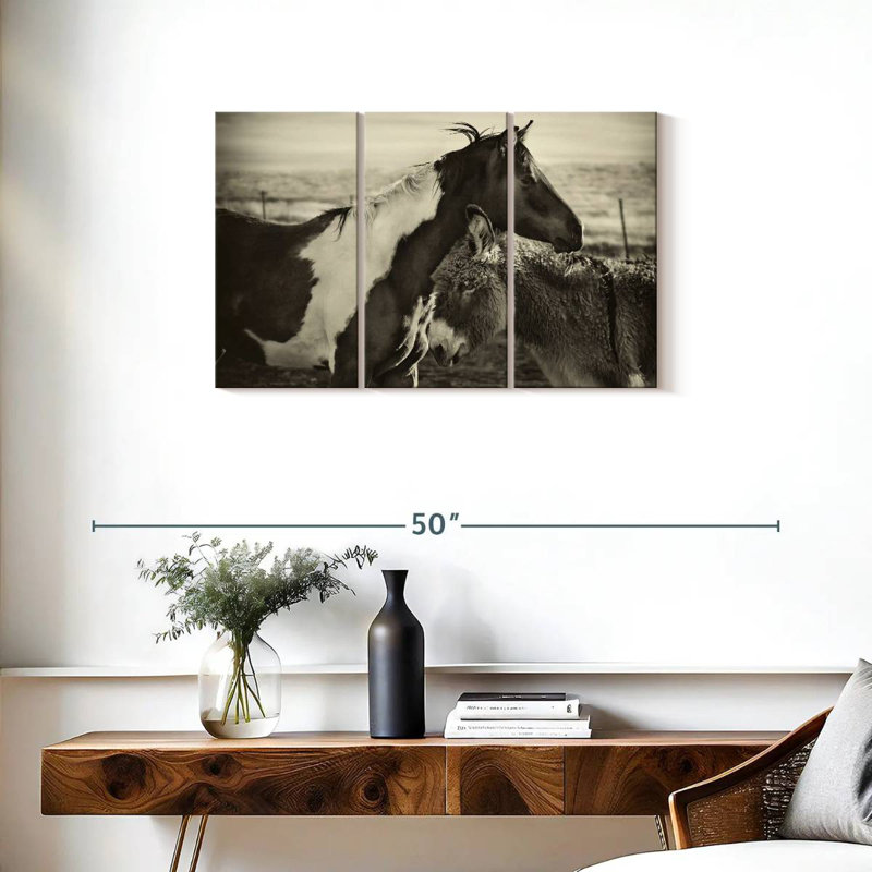 Brampt Kissing Horses I, 20" H x 33" W