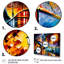 «Colorful San Francisco I», ensemble d'art mural sur toile Cityscapes-153895878-153895872
