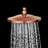 BathSelect Rainfall Showerhead Antique Red Copper