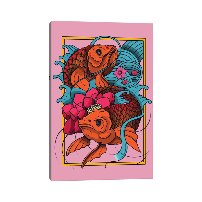 Japan Fish by Art Mirano - Wrapped Canvas Print, 66.04 cm H x 45.72 cm W