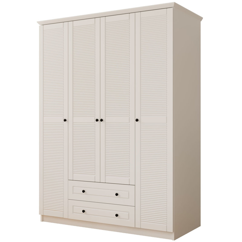 Kaylah 4 Door Manufactured Wood Wardrobe