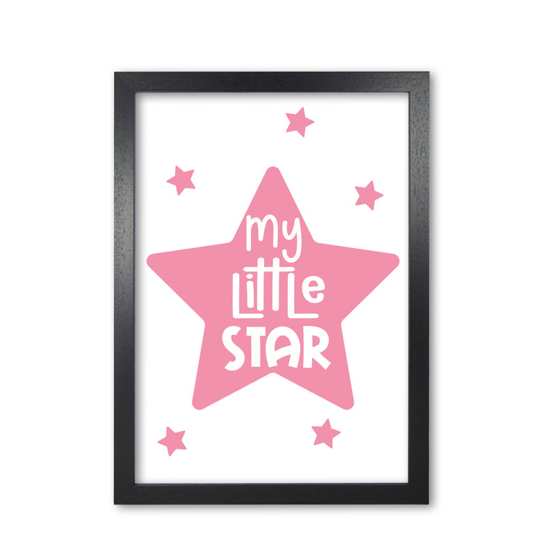 My Little Star - Print, Black Grain Frame, 42 cm H x 30 cm W x 5 cm D