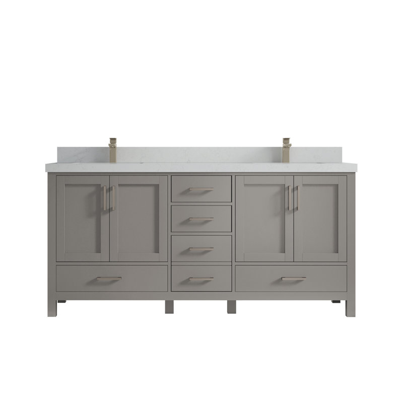 Ensemble de meuble-lavabo double 72 po Malibu, Carrare